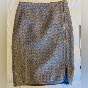 NWT J. Crew Skirt Size 8 Gold Multi Color Metallic Tweed Pencil skirt | $168